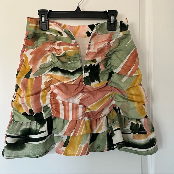 Pink Ripple Small Colorful Spring Summer Skirt Set Two Piece - Picture 7 of 11